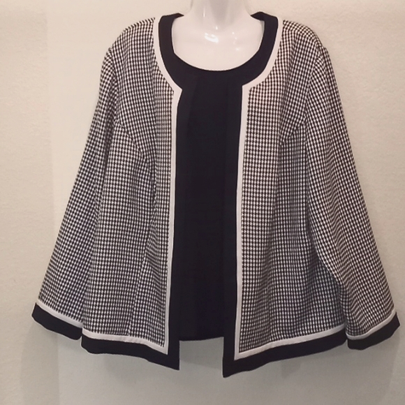 R & K Originals Blue Houndstooth Jacket - Picture 2 of 11
